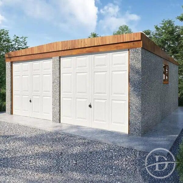 flat roof double garage new