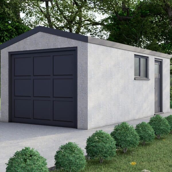 Anthracite Apex Insulated Single Garage